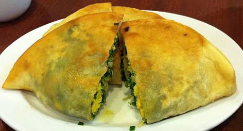 New Shanghai leek pancake